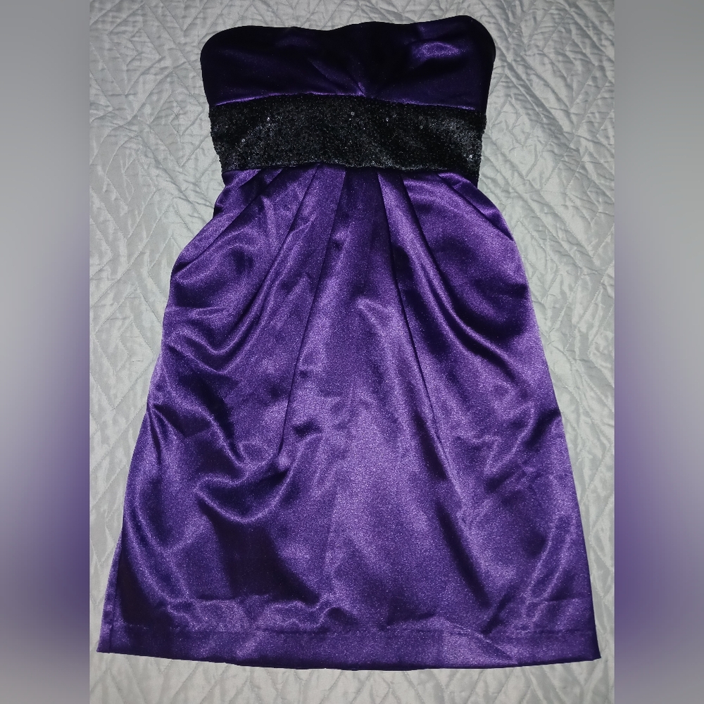 Love Tease Purple Strapless Dress Y2K